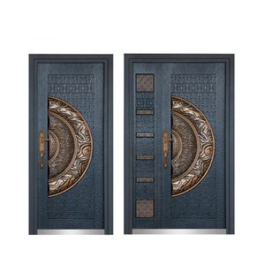 Porte blindée en acier de qualité militaire, porte de sécurité blindée abordable, antirouille et anti-effraction pour la maison africaine - Product Image 4