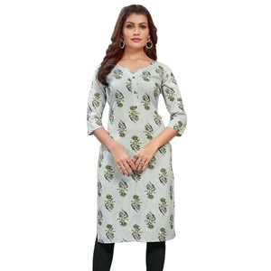 Liva Approved Women's Formal Party Wedding Rayon Slub 16KG Quick Dry Straight Style Multi Color Regular Fit All Seasons <b>Kurti</b> - Product Image 1