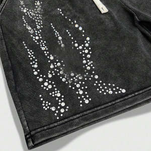 ชุดเซ็ตเสื้อยืดและกางเกงขาสั้นผ้าฝ้ายพิมพ์ลายหลวมๆ สไตล์ยูนิเซ็กซ์ ลดราคาสุดร้อนแรงช่วงซัมเมอร์ ดีไซน์ซับในด้านหน้า แบบเรียบง่าย สามารถปรับแต่งได้ - Product Image 3