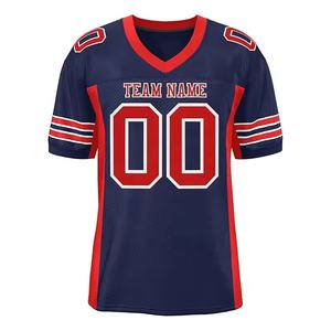 Équipe de qualité supérieure sans bandes latérales Maillots de football américain pour hommes Maillot de football américain unisexe réversible avec logo personnalisé - Product Image 6