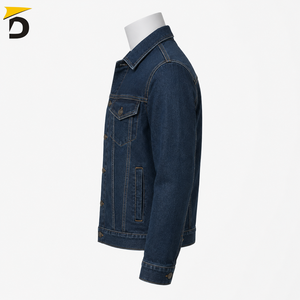 Modern Men Denim <b>Jacket</b> Featuring A Rich Denim Texture Relaxed Comfort And Versatile Style For Streetwear <b>Travel</b> And Daily Wear - Product Image 4
