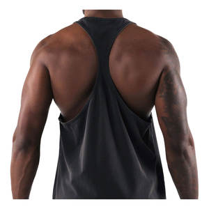 Débardeurs pour hommes en polyester/coton tricoté, grandes tailles, sans manches, pour la gym, le sport, coupe ajustée, décontracté, course à pied, fitness, respirant, couleur unie - Product Image 3