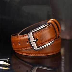 Luxury Genuine Leather <b>Belt</b> for <b>Men</b> Premium Full Grain Leather Custom Brand Logo Steel Buckle High-End OEM ODM - Product Image 6