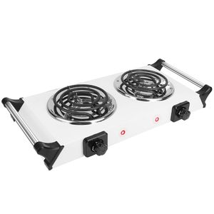 Portable 2000W <b>Electric</b> Dual <b>Burner</b> Hot Plate Stove RV Countertop Hotplate with 5 Temperature Adjustments - Product Image 1