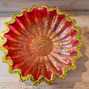 Bol en résine fait main, couleur personnalisée, support en époxy, plat décoratif moderne pour la maison, idée cadeau parfaite - Product Image 6