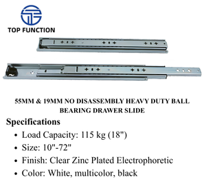 รางลิ้นชักแบบลูกปืนสำหรับงานหนัก ขนาด 51 มม. และ 19 มม. ไม่ต้องถอดประกอบ - Product Image 2