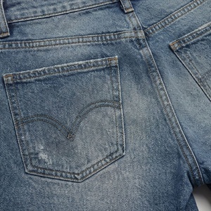 Shorts en jean taille haute tendance pour femmes, style décontracté d'été pour jeunes femmes, effet déchiré et délavé, couleur personnalisable - Product Image 5