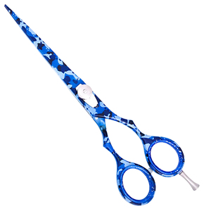 Ciseaux de coiffure professionnels pour barbe de 5 pouces, motif camouflage, acier inoxydable, durables, légers, réutilisables, pour usage en salon - Product Image 1