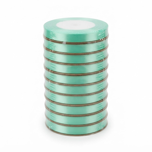 Mint Green 12mm Single Face Satin Ribbon Supplier 10 Rolls x 8 Meter Pack for Wedding Favors Luxury <b>Gift</b> <b>Hampers</b> Bakery <b>Box</b> Wrap - Product Image 4