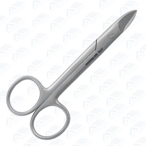 Stainless Steel Curved <b>Saw</b> Edge Scissors Crown Dental Surgical Instruments Best Quality Crown Bee Scissors 120mm Manual <b>Power</b> - Product Image 5