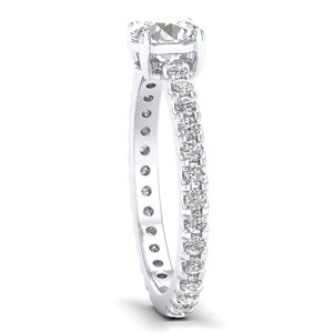 Bagues de fiançailles pour femmes REYES, vente flash, or massif 14 carats, diamant rond taille brillant 1,4 carat HPHT CVD, bijoux et accessoires. - Product Image 3