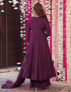 Embroidered Work Women Traditional <b>Kurta</b> Pant Dupatta Set <b>Indian</b> Ethnic Wear Regular Fit Casual Party Wear Set for Wedding - Product Image 4