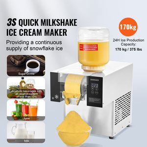 Macchina Professionale per Ghiaccio a Fiocchi in Acciaio Inox, 375 LBS/24H, Nuova Macchina Elettrica per Ghiaccio Tritato e Coni di Neve - Product Image 2