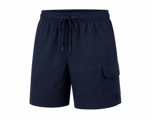 Pantalones Cortos Cargo para Hombre, Color Azul Marino, Ecológicos, Cintura Media, con Cordón, Impermeables, de Secado Rápido, Transpirables, Casuales, 100% Poliéster, Gran Venta - Product Image 1