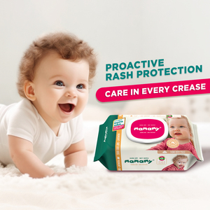 Lingettes humides pour bébé OEM Mamamy Tropical, 100 pièces, non tissées, 200 mm x 150 mm, sans paraben, anti-irritation, parfum frais, nettoyage doux de la peau - Product Image 3