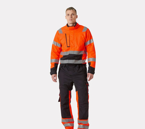Combinaison de travail haute visibilité pour hommes, orange, réfléchissante, en polyester, uniforme - Product Image 1