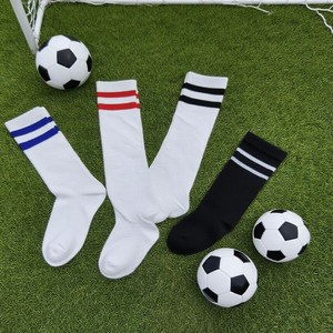 New Design Eco-friendly Soft <b>Long</b> Soccer Socks for Athletic Running Football Training Anti <b>slip</b> athletic socks Striped crew leng - Product Image 5