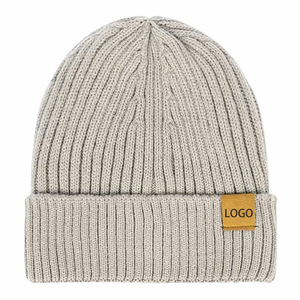 Uniquen Enterprises Custom Color Letter Premium Quality Jacquard 100% <b>Wool</b> <b>Beanie</b> Hat Unisex Street Style Custom Logo Printing - Product Image 5