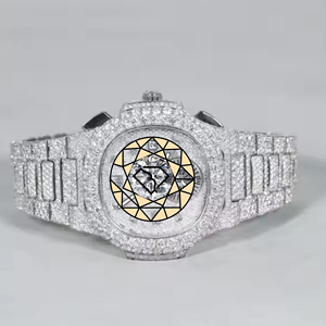 Montre Bracelet Hip Hop US Iced Out Diamant Luxe Acier Inoxydable Mouvement Quartz Citizen 46mm Bijoux Premium - Product Image 1