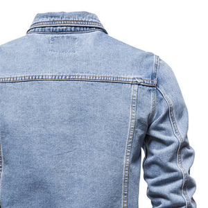 Solid Color <b>Men</b> <b>Denim</b> <b>Jackets</b> Streetwear <b>Men</b> <b>Denim</b> <b>Jackets</b> Custom Design <b>Men</b> <b>Denim</b> <b>Jackets</b> - Product Image 2