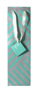 Wholesale Recyclable Wine Gift Premium Beautiful Handmade Art Paper Metallic Silver Print Matching Satin Ribbon Handles <b>Folders</b> - Product Image 2