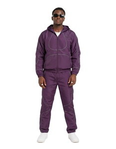 ชุดวอร์มกันลมแบบ 2 ชิ้นขายดีที่สุดสำหรับผู้ชาย ชุดกางเกงขาสั้นกันลมแบบสปอร์ต แถบสะท้อนแสง - Product Image 3