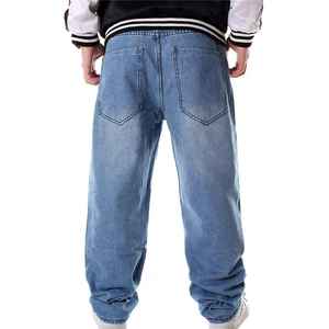 Jeans Personalizados de Corte Recto y Holgado para Hombre, Lavado Claro, Tallas Grandes, Secado Rápido y Transpirables, para Todas las Temporadas - Product Image 6