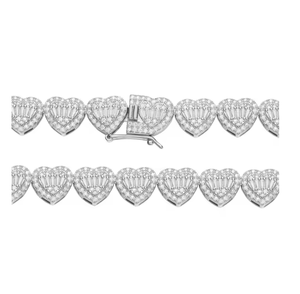 สร้อยคอเพชรโมอิสซาไนต์ทรงเอเมอรัลด์ ประดับเพชรเต็มเส้น สไตล์ฮิปฮอป เครื่องประดับแฟชั่นทันสมัยสำหรับทุกเพศ - Product Image 1