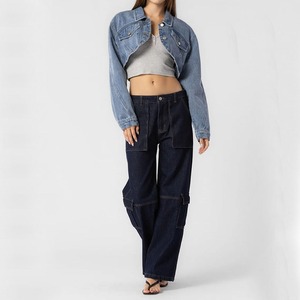 Chaqueta Vaquera Premium para Mujer, Informal, Otoñal, Transpirable, Ecológica, de Algodón, Manga Larga, OEM 2025 - Product Image 4
