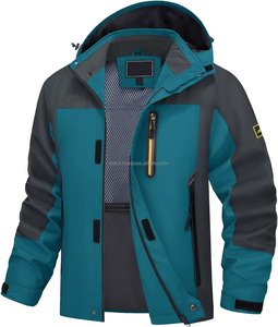 MARUF MFG CO New Trend Fashion <b>Men</b> Lake Blue Custom Logo Eco-Friendly Quick Dry <b>Lightweight</b> Waterproof Breathable Winter <b>Jacket</b> - Product Image 1