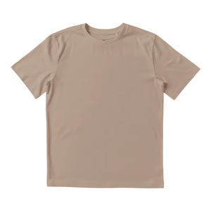 INDEX Men's Khaki Short Sleeve T-Shirt O-Neck Regular Fit Casual Knitted Solid Color - Product Image 6