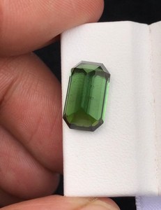 Turmalina Natural Corte Esmeralda, Gema Verde Suelta y Limpia para Joyería, Piedra de Nacimiento de Febrero - Product Image 4