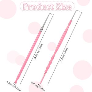 Herramienta de Doble Punta para Lifting de Pestañas, Color Rosa, con Punta de Acero Inoxidable y Cepillo Spoolie - Product Image 4