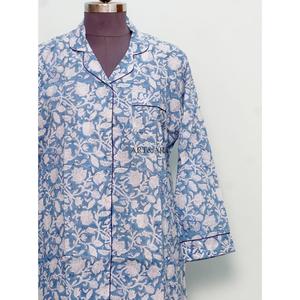 Vestidos Casuales Bohemios Indios para Mujer, 100% Algodón, Tejido de Punto, Estampado Floral, Manga Larga, Cuello en V, Ajustado, Ecológico, Lavable, con Botones, de Secado Rápido - Product Image 2