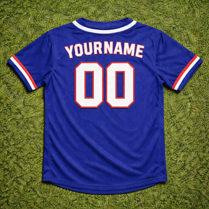 ผู้ผลิตเสื้อเบสบอลแบบสั้นสั่งทำ OEM ผ้าโพลีเอสเตอร์ 100% แห้งเร็ว ระบายอากาศได้ดี ปักชื่อผู้เล่นตามสั่ง - Product Image 2