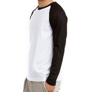 T-shirt classique à manches longues 100% coton pour homme Coupe régulière Idéal pour un usage quotidien décontracté Respirant - Product Image 2