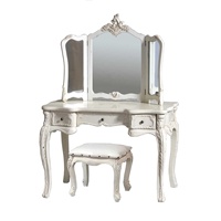 Coiffeuse sculptée antique en bois massif coiffeuse Vintage français européen hôtel maquillage coiffeuses chambre meubles stockage caractéristiques