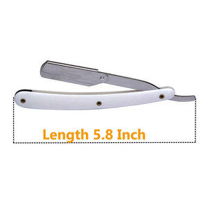 Rasoir à lame droite avec kit de 100 lames simples remplaçables |   Rasoirs à raser droits pour hommes - Product Image 1