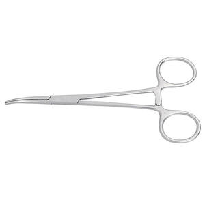 Pinzas Hemostáticas Crile Curvas de Acero Inoxidable 5.5, Alicates Quirúrgicos Manuales con Mordazas Largas Serradas y Mecanismo de Bloqueo para Uso General - Product Image 1