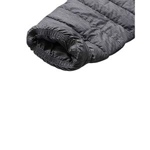 Veste d'hiver coupe-vent pour hommes noire à bulles chauffante 100% Nylon col montant rembourré à capuche réversible imperméable écologique - Product Image 5