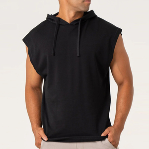 Men's Sleeveless <b>Hoodie</b> for Gym <b>Workout</b> Fitness Training Casual Streetwear Comfortable Sleeveless <b>Hoodie</b> For Activewear - Product Image 4