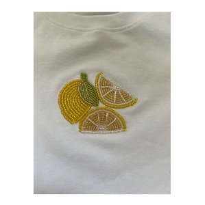 เสื้อยืดปักลูกปัดทำมือสำหรับผู้หญิงและเด็กผู้หญิง ใช้การปักลูกปัดแบบสองด้านที่สามารถเคลื่อนย้ายได้ ผู้ผลิตเสื้อยืดผู้หญิงแบบสั่งทำพิเศษ - Product Image 2