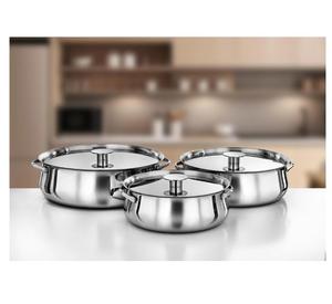 Plat de service rond en acier inoxydable martelé argenté avec couvercle, plat de service décoratif pour buffet, plat de service pour la maison - Product Image 4