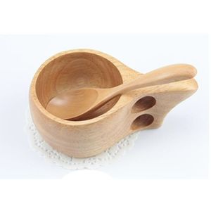 Tasses à café et à thé en bois faites à la main avec soucoupes, grain de bois naturel, design minimaliste, forme ronde, poignée pour le thé de l'après-midi - Product Image 6