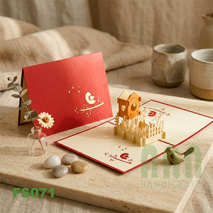Tarjeta de Regalo 3D Hecha a Mano de Alta Calidad con Diseño de Nido de Pájaro, Hecha en Vietnam, Tarjeta de Amistad con Diseño Troquelado, Manualidades de Papel Impresas para el Día de San Valentín - Product Image 2