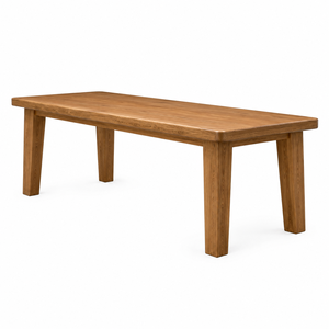 Table à manger rectangulaire contemporaine en teck massif, pieds effilés, écologique, durable, 10 places, pour hôtel/restaurant/villa - Product Image 2