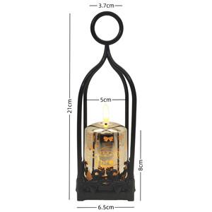 LANJO Custom Patterned Portable Hanging <b>Ring</b> Design Flameless Electronic Flickering <b>Battery</b> Power LED Holiday Candle lanterns - Product Image 5