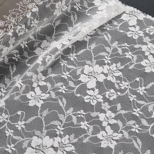 Tissu en dentelle extensible léger à motif floral, nylon et élasthanne, maille chaîne 137 cm, couleur personnalisable pour lingerie, robes et vêtements - Product Image 1
