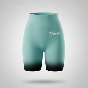 Shorts taille haute sans couture, respirants, écologiques, pour femme, avec effet froncé aux fesses, compression, pour le cyclisme, le fitness et le yoga - Product Image 1