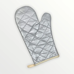 Gant de four résistant à la chaleur avec revêtement argenté |   Gant de cuisine matelassé en coton résistant à la chaleur pour barbecue, four et cuisine domestique - Product Image 3